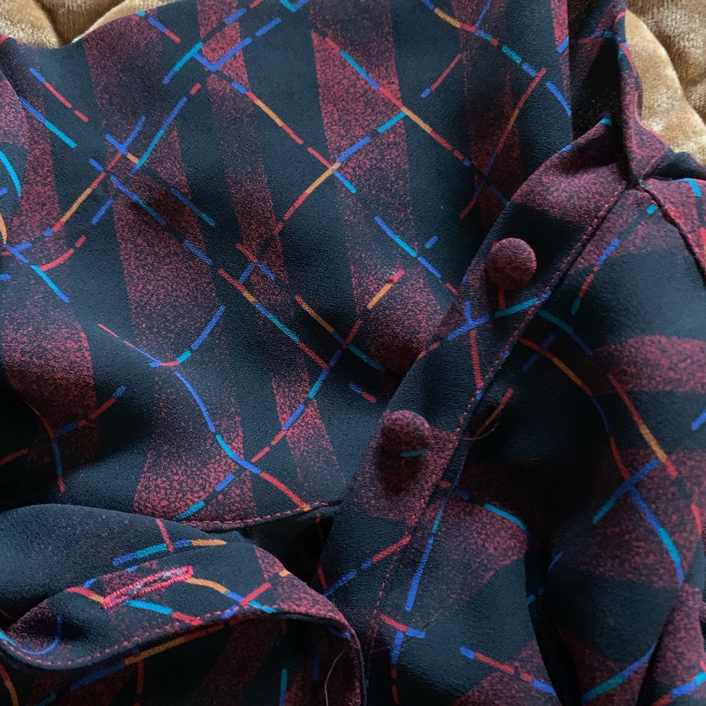 Vintage Polyester Patterned Top - image 4